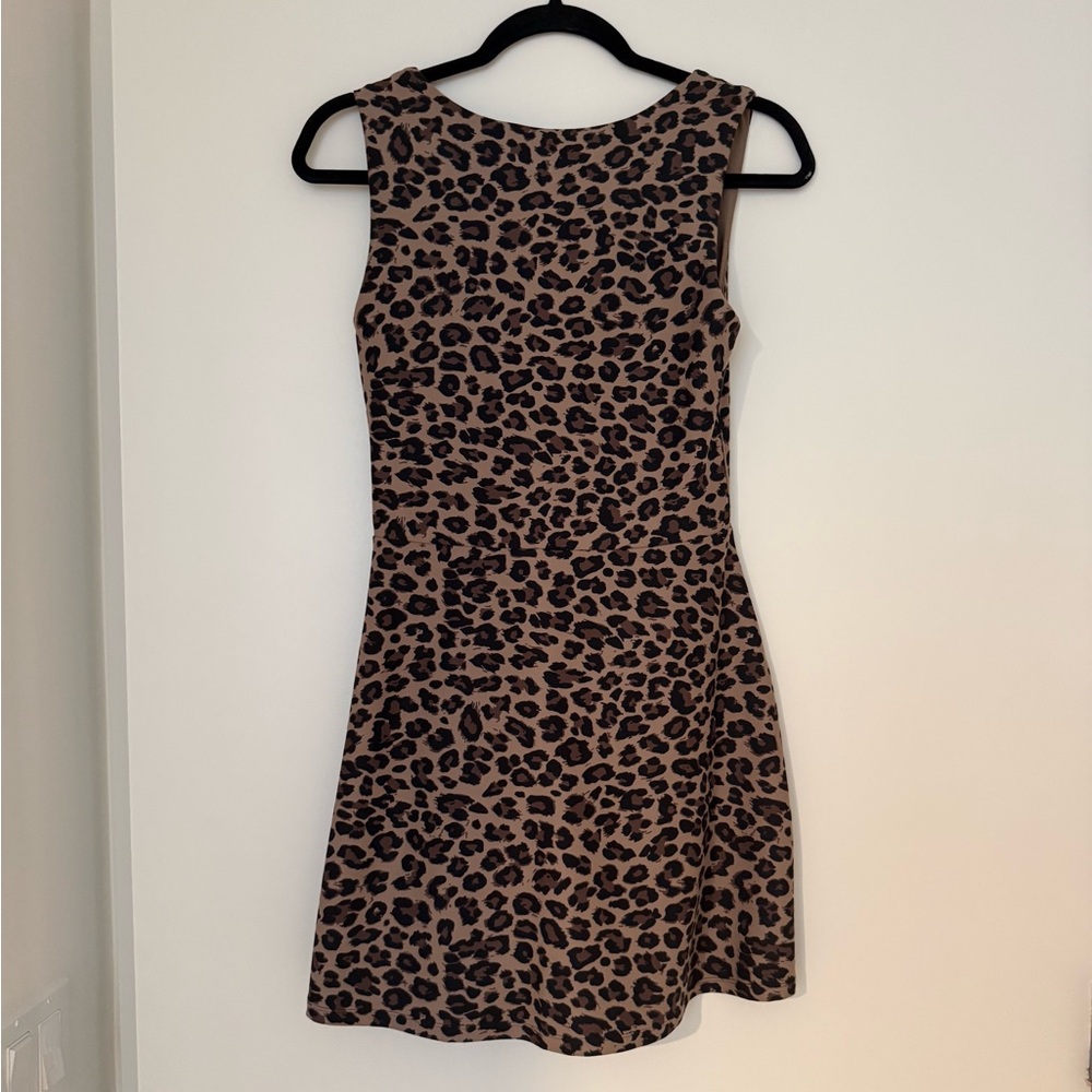 Abercrombie YPB sculpt leopard print dress